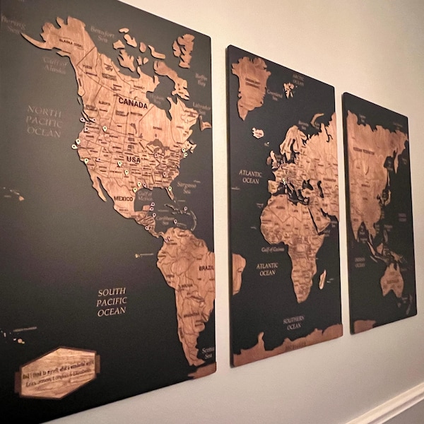 Custom US National Parks Travel Map, National Parks Marker, Personalized US Travel Map, Home Decor, Gift Travelers Hikers RG Blk 11X18