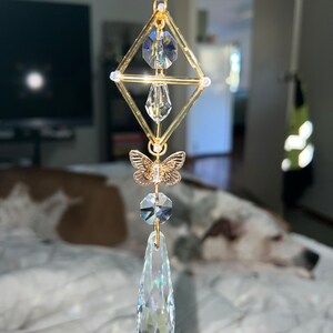 Irregular Stone Evil Eye Crystal Suncatcher