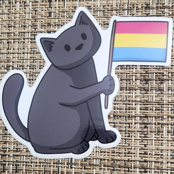 Pride Flag Cat - Vinyl Sticker - Pride Rainbow / Progress / Trans / Ace ...