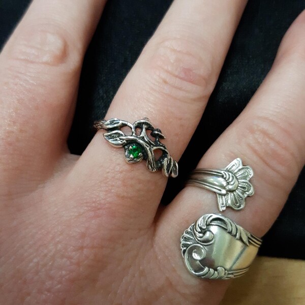 Mystical Dragon Claw Fantasy Wedding Ring in Silver, Simple Woodland ...