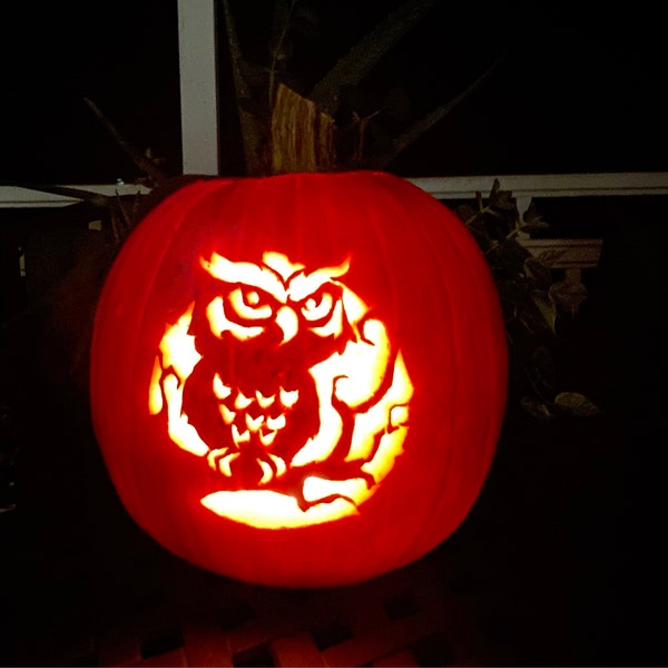 Haunted House Printable Halloween Pumpkin Carving Pattern Stencil ...