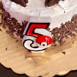 3 Inch Pokemon Birthday Candle Pokeball Anime Custom Etsy