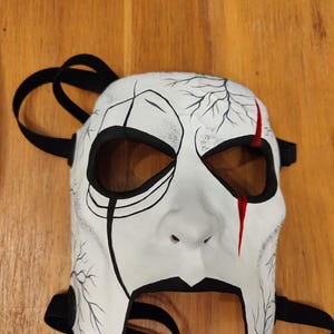 恐ろしいホラーマスク、ユニークな手描きの3D悪魔マスク - Etsy 日本