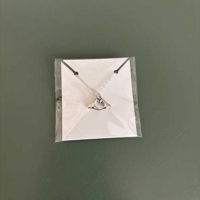 Collana Uomo/Donna Con Ciondolo Mani In Preghiera - Argento Sterling 925 - Gioiello Religioso In Scatola Regalo