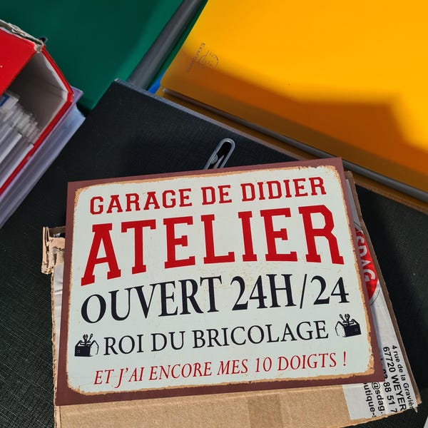 Panneau Métal Vintage – Citation Chien “mon Chien Court” – Décoration Intérieur/extérieur