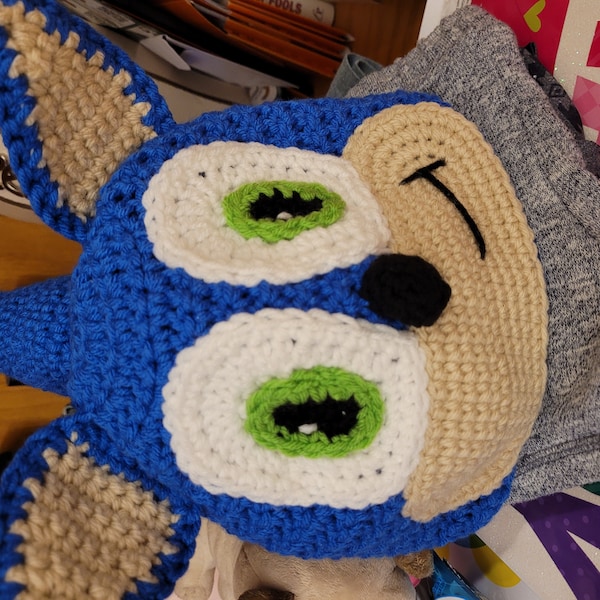 Crochet Sonic INSPIRED Hat/ Sonic the Hedgehog Hat/ Blue Sonic Beanie ...