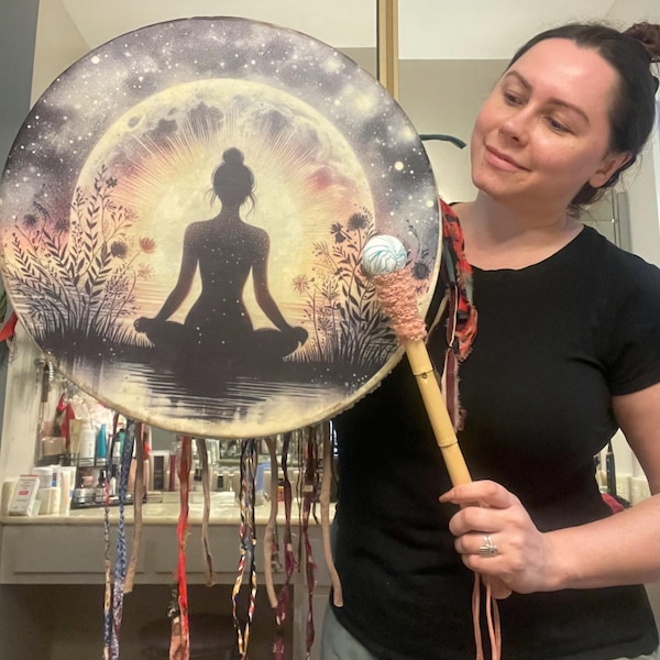 Instruments For Rituals 18-inch Tree of Life Shamanic Drum | Traditional Shaman Drum ...