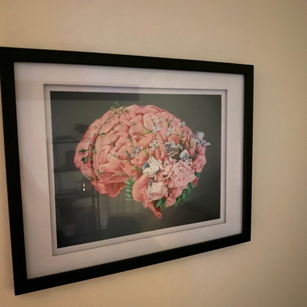 Floral Anatomy: Brain Print of Oil Painting - Anatomical Art Print ...