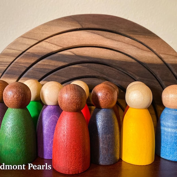 Rainbow Stacker, Rainbow Puzzle Stacker, Wooden Toy, Waldorf Inspired ...