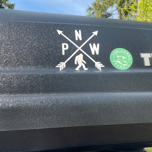PNW Bigfoot Vinyl Die Cut Decal, Pacific Northwest Sasquatch Vinyl ...