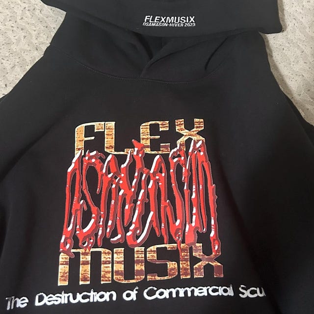osamason FLEXMUSIX パーカー Osamason Flex Music Flex Fantasies Hoodies Tour Merch and Sizes