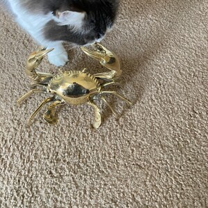 Mr Pinchy Crab - Brass Crab - Brass Crab Figure - Brass Crab Statue - Brass Crab Deco -  Boho Crab -