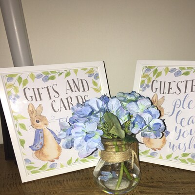 Baby Shower Sign, Printable, Gifts and Cards Sign, Cards and Gifts Sign ...