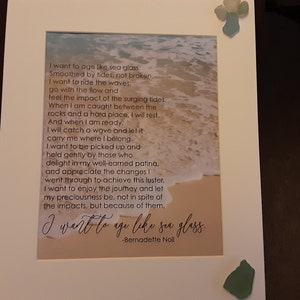 I Want to Age Like Sea Glass Sea Glass Poem Printable Etsy