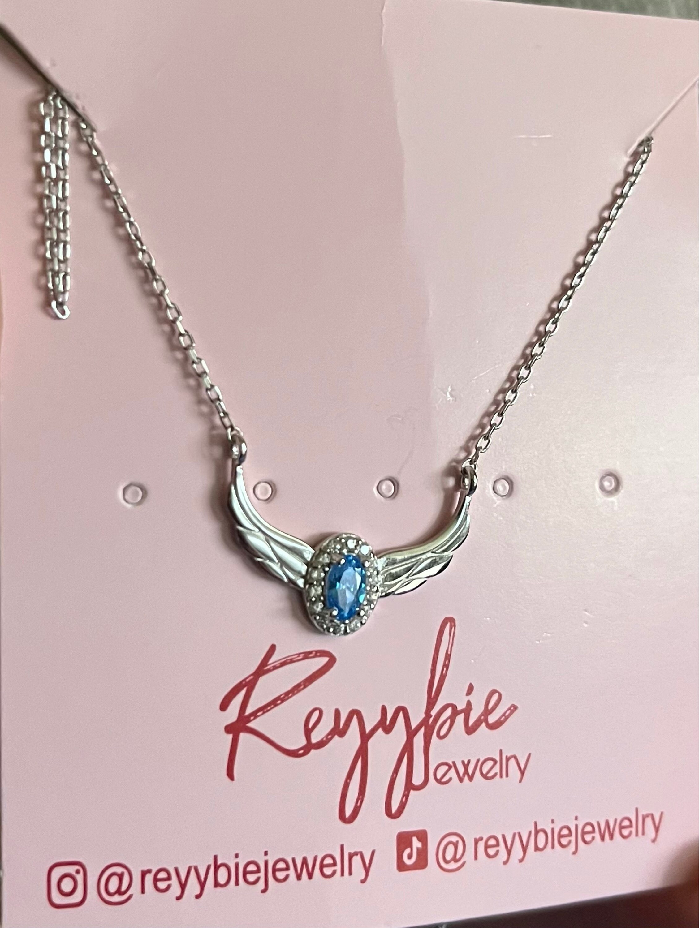 Enchanted Blue Stone Necklace- A Tale of Regal Elegance Inspired by Swan