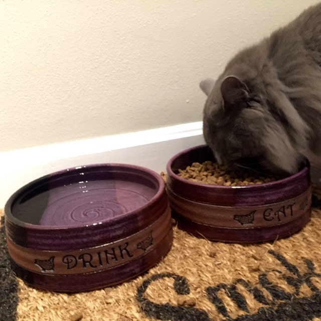 Personalized 2 Medium Dog dishes Custom Set of 2 Choose your Etsy