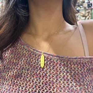 Customer photo, Cartouche Necklace