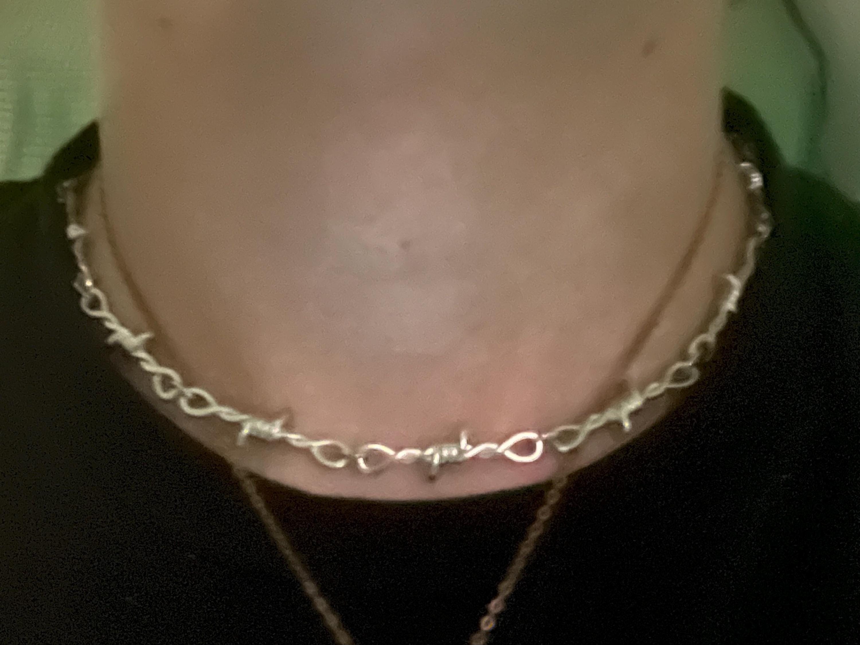 Barbed Wire Chunky Retro 90s Inspired Streetwear Necklace