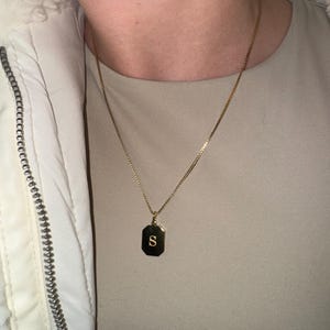Engraved Initial Pendant Necklace by Gracepersonalized