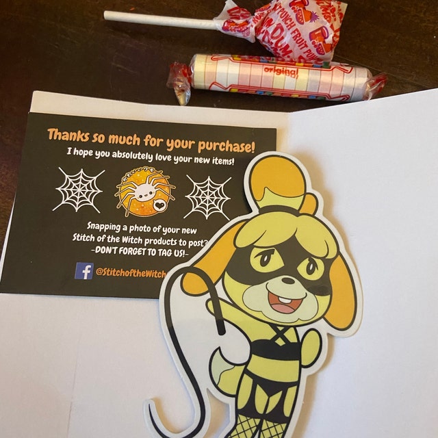 Animal Crossing: After Dark Vinyl Sticker - Isabelle - Etsy