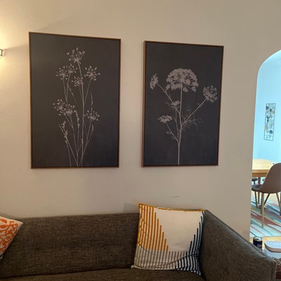 Framed Canvas Wall Art Set Wildflower Floral Botanical Prints ...