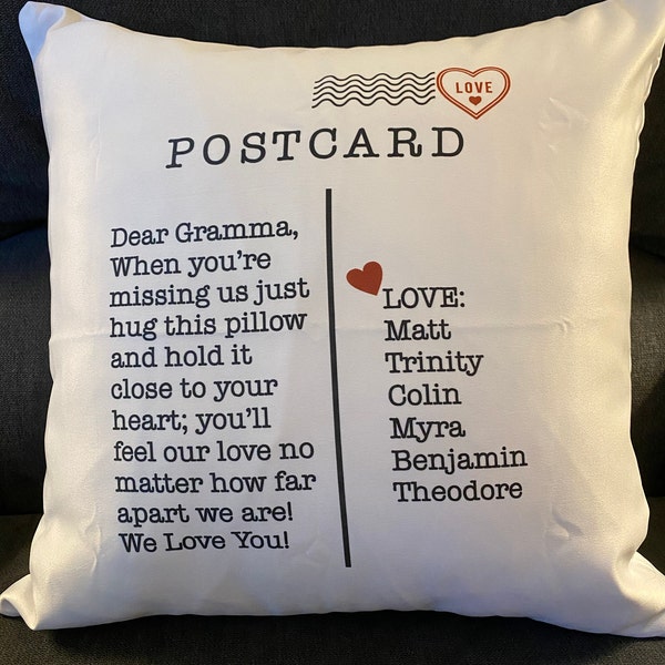 Grandma Gift Grandmother Gift Grandma Christmas Gift Grandma Pillow Grandma Postcard Pillow ...