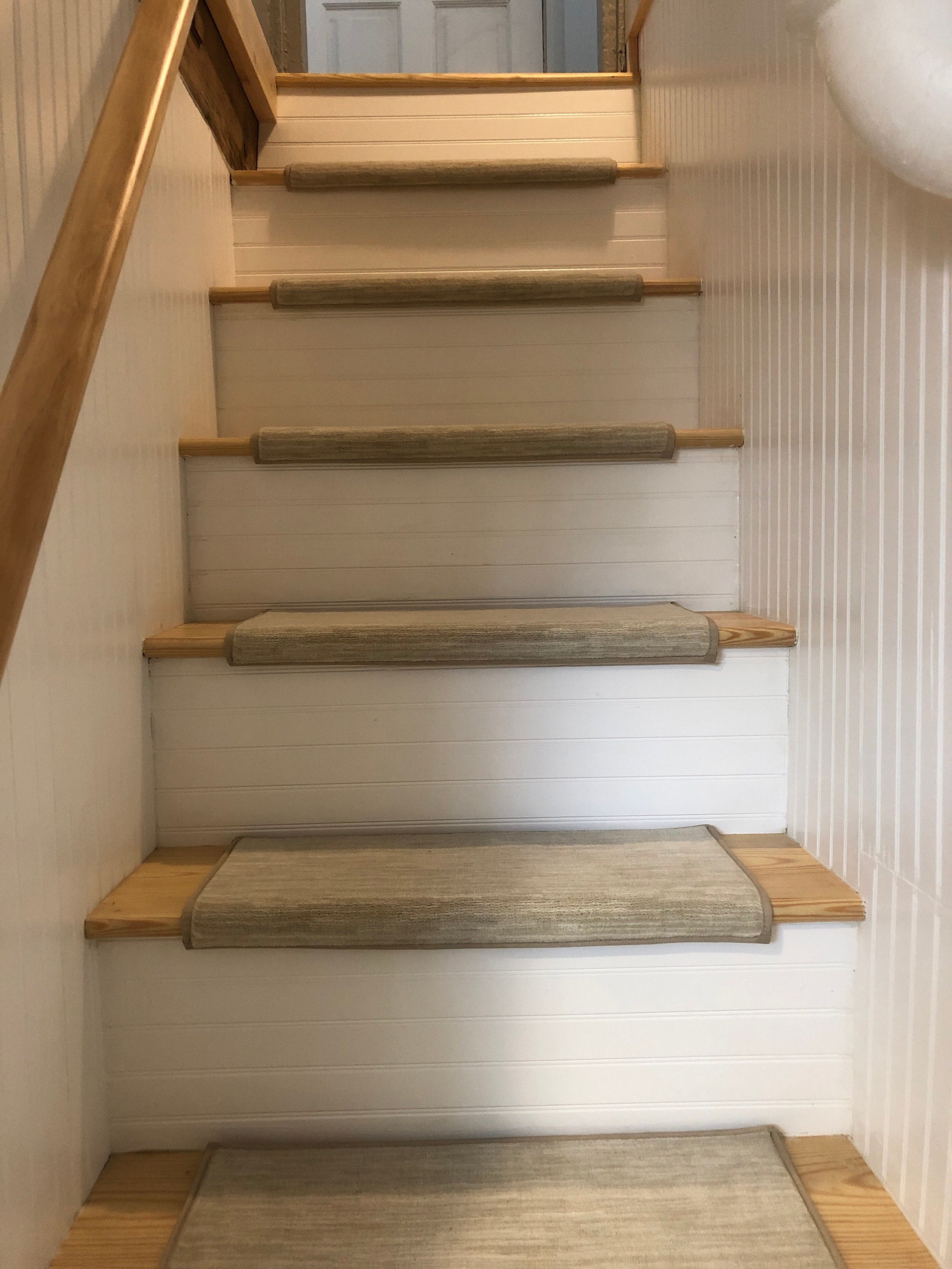Velvet Chic Bisque True Bullnose™ Padded Carpet Stair ...