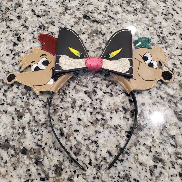 Cinderella Gus Gus Jaq Mice Inspired Mouse Ears Headband Accessories ...