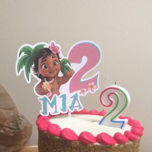 Moana Baby Cake Topper Moana Cake Topper Printable Moana Etsy