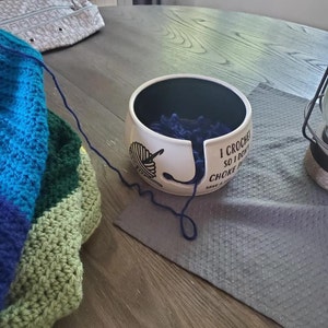 Ceramic Yarn Bowl Crochet Choke