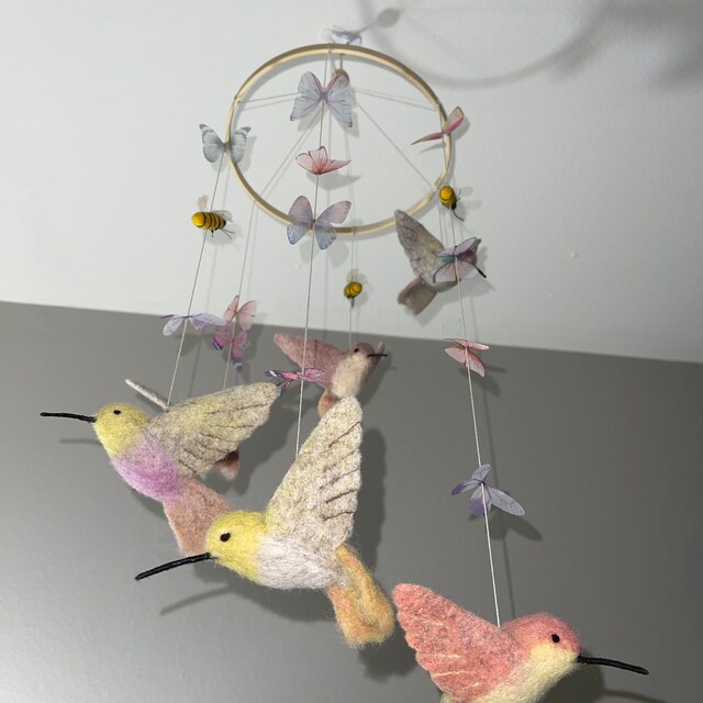 Flying Birds Mobile Hummingbird Ornament Birds Crib Mobile Baby