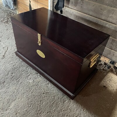 Starter Wood Tack Trunk With Brass Nameplate With Trunk Cover - Etsy