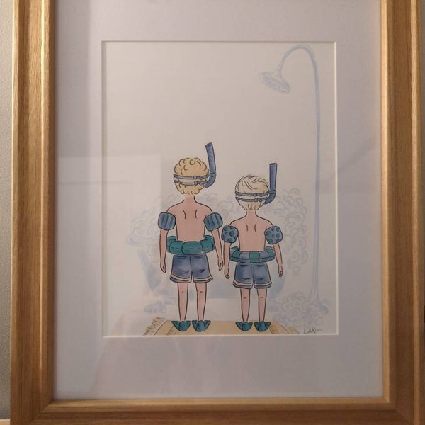 Brothers Bathroom Art Boys Bathroom Art Print Art for Kids Bathroom Art ...