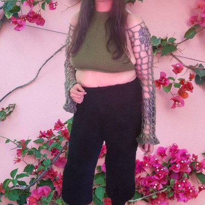 Handmade Crochet Two Tone Beanie Hat Etsy