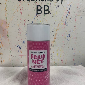 oz Pink Aqua Net Hairspray Tumbler Wrap Digital Png To Etsy Uk