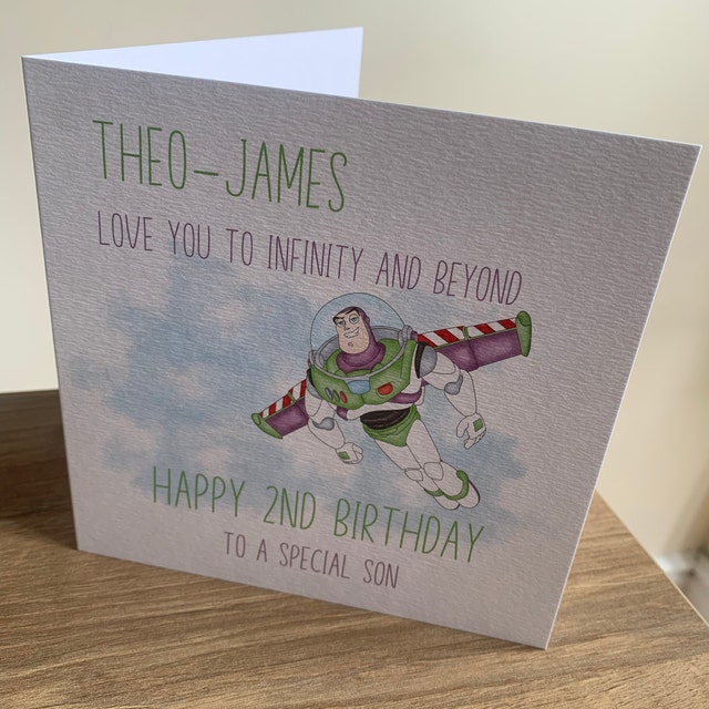 Tarjeta De Cumpleaños Personalizada Toy Story - Para Niño, Sobrino, Hijo, Con Nombre Y Edad
