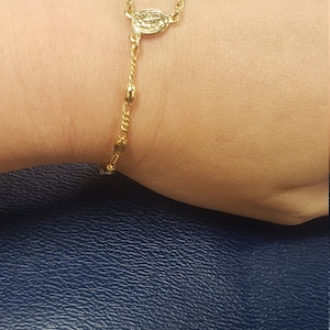 Rosary Bracelet Gold, Delicate Catholic Rosary, First Communion Gift ...