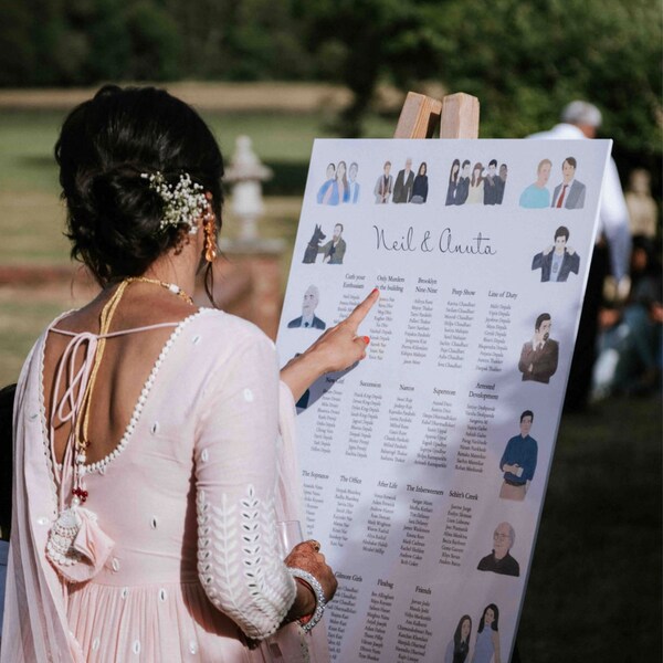 Bespoke Illustrated Table Plan - Hand Painted for Weddings and Events ...
