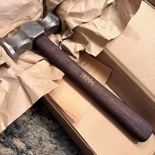 Professional Blacksmith Rounding Hammer – 2lb Forged Steel Hammer ...
