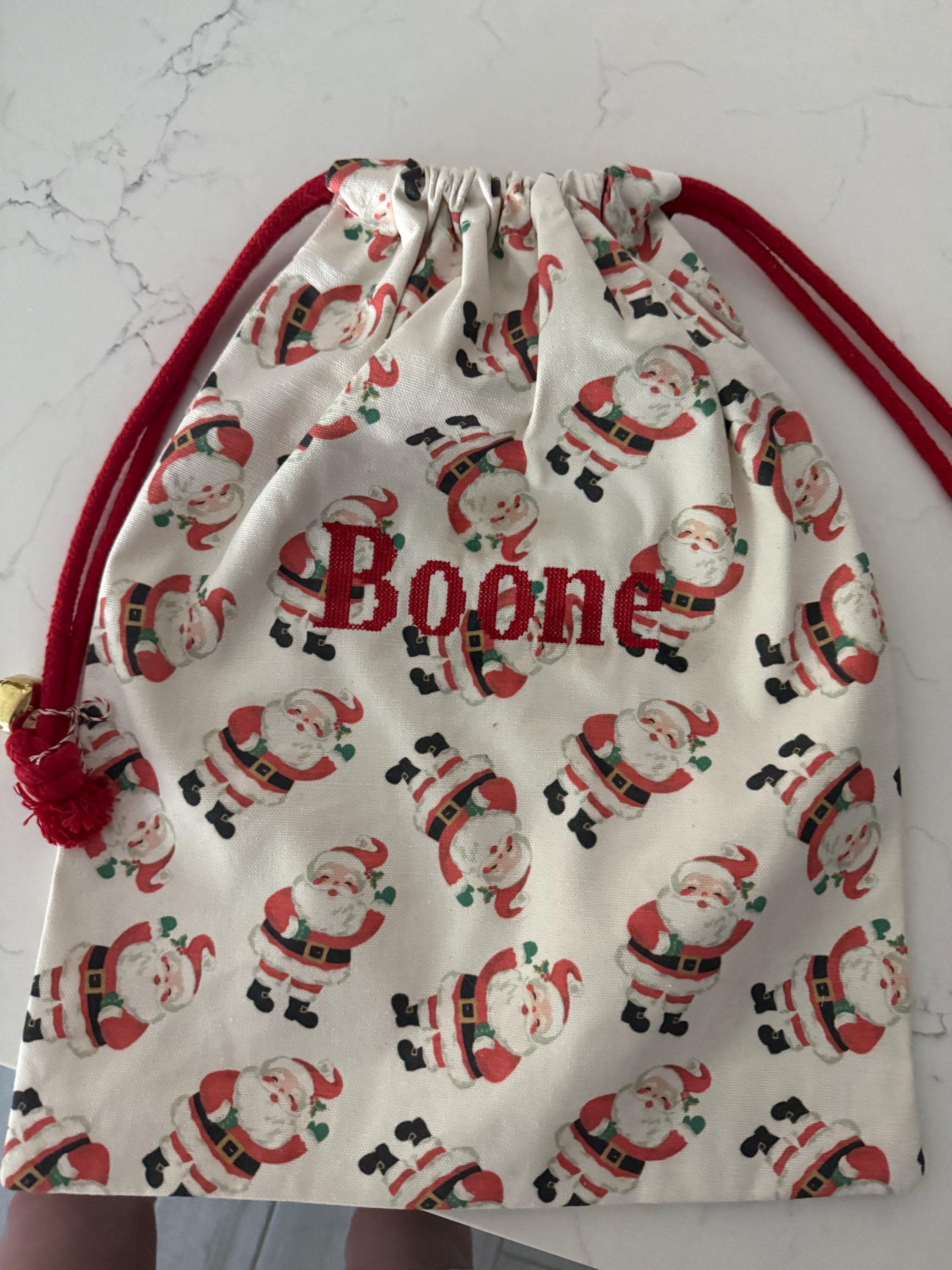 Customer project using Christmas Cross Stitch Font embroidery design