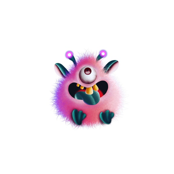 100 Procreate Monsters Stamp Brushes | Procreate Cute Monster ...