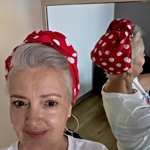 Retro Reversible Full Head Hair Wrap Scarf Headband Rosie the