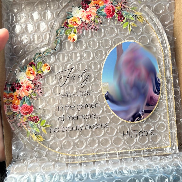 Personalized Memorial Photo Rectangle Acrylic Plaque - Memorial Gift For Family - Those We Love Don't Go Away They Walk Beside Us Every Day main image 1