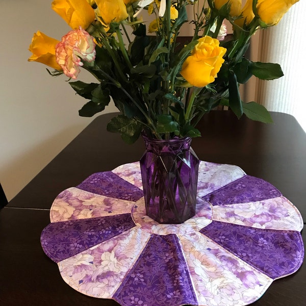 Summer Table Topper, Quilted Table Topper, Spring Table Topper, Fabric ...