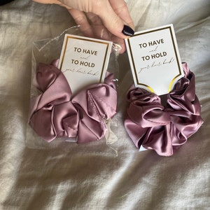 Bridesmaid Scrunchies Silk Satin Soft Hair Scrunchies Hair Accessories ...