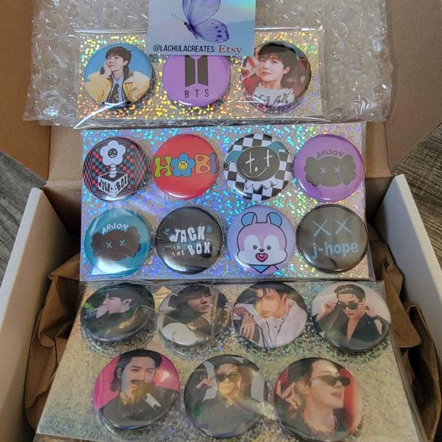 Jhope BTS Badge Metal Pin 1.25 Inch Button Custom Jack in the Box