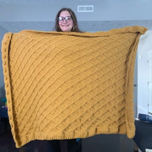 CROCHET PATTERN Once Upon A Cable Blanket - Make to Any Size - PDF ...