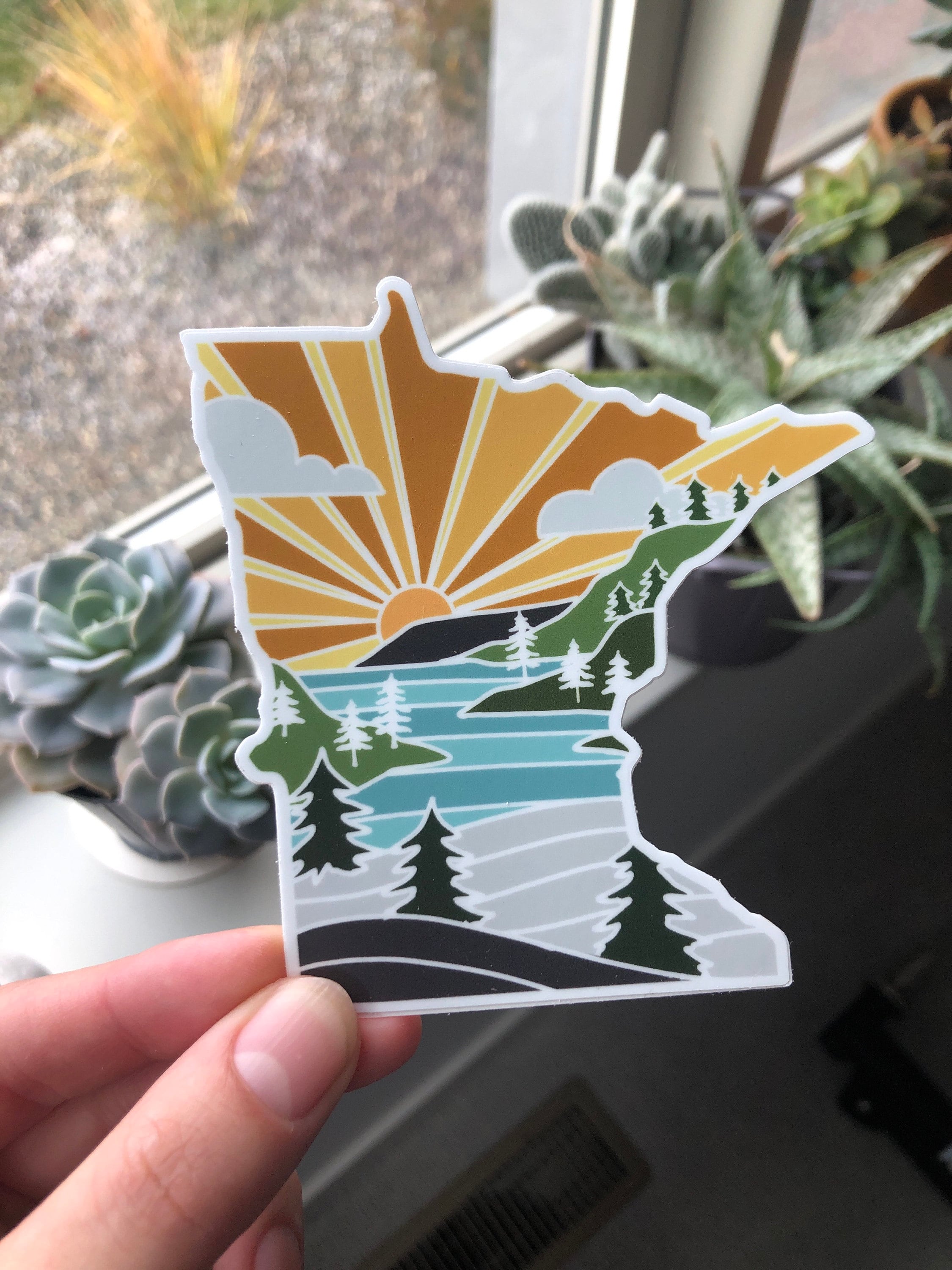 Minnesota Durable Sticker | High Quality Bumper Sticker | United States Vinyl Decal | Weatherproof Sticker | Water Bottle Sticker | 4&quot;