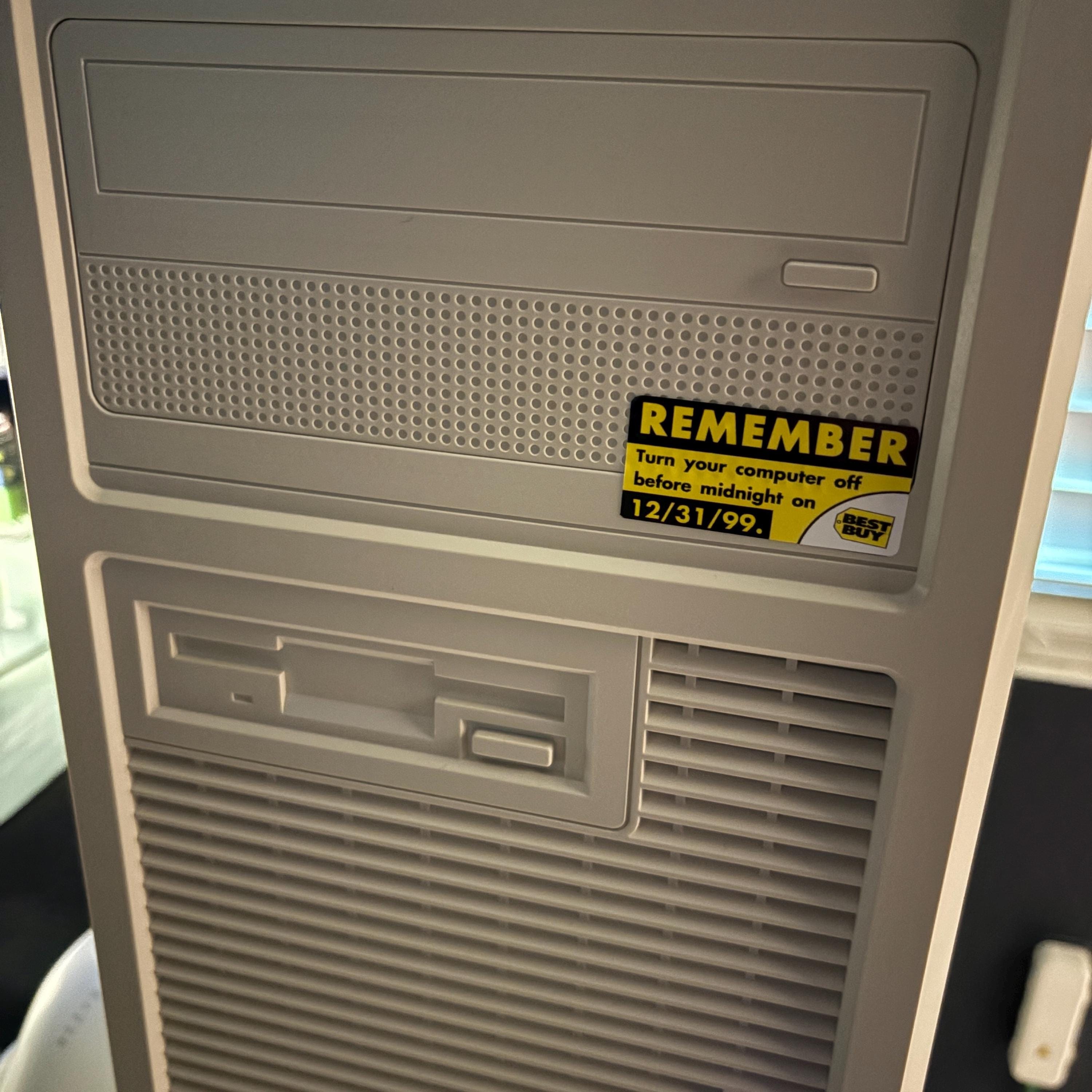 Customer photo of Remember Y2K Turn Off Your Computer Vinyl Sticker