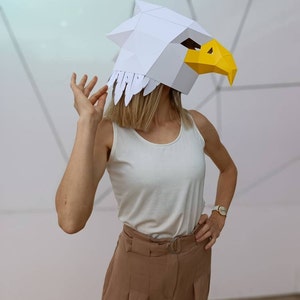 Eagle Mask, Falcon Mask DIY Paper Mask, Printable Template, Papercraft ...